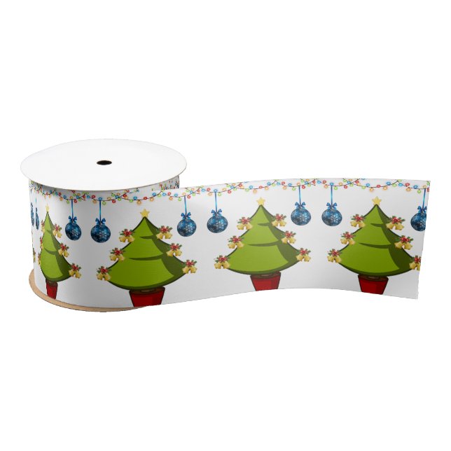 Ruban En Satin Ruban de Noël, Arbre de Noël (Bobine)