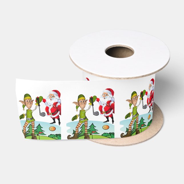 Ruban En Satin Ruban de Noël, Elf (Bobine)