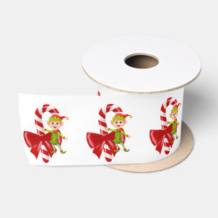 Ruban En Satin Ruban de Noël, Elf