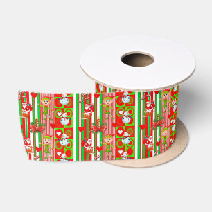 Ruban En Satin Ruban de Noël, Elf