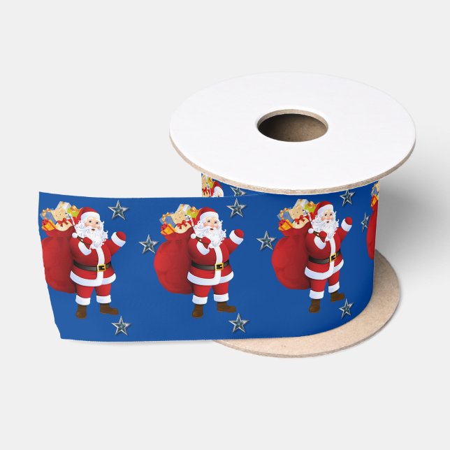 Ruban En Satin Ruban de Noël, Joyeux Noël Père Noël (Bobine)