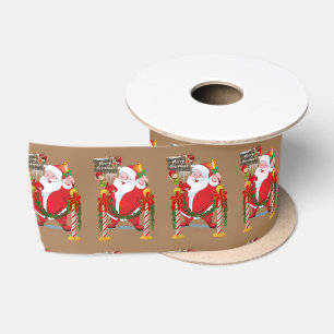 Ruban En Satin Ruban de Noël, Joyeux Noël Père Noël
