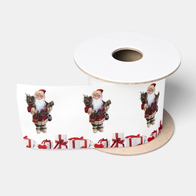 Ruban En Satin Ruban de Noël, Père Noël (Bobine)