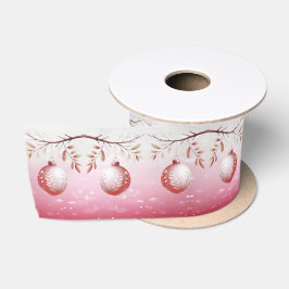 Ruban En Satin Ruban de Noël rose Ball Satin