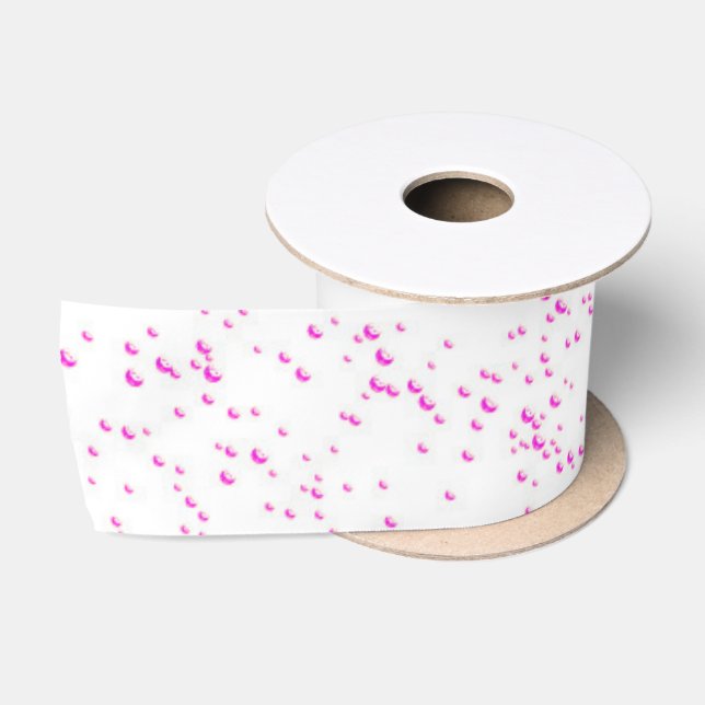Ruban En Satin Ruban de pluie rose (Bobine)