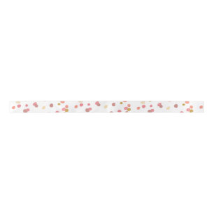 Ruban En Satin Ruban de points d'aquarelle du pavot