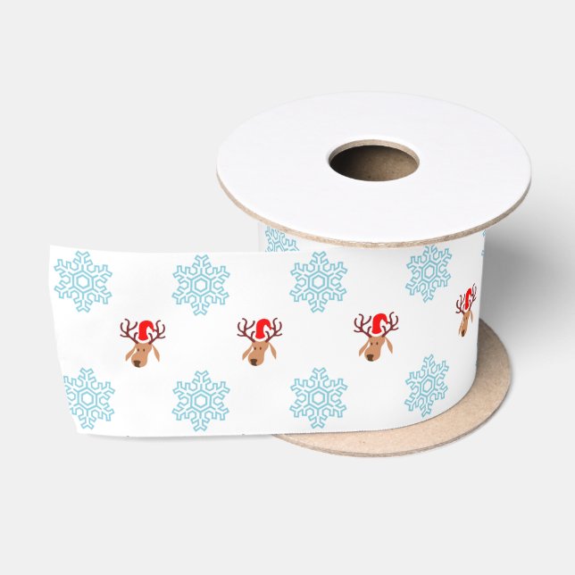 Ruban En Satin Ruban de rennes de père Noël (Bobine)