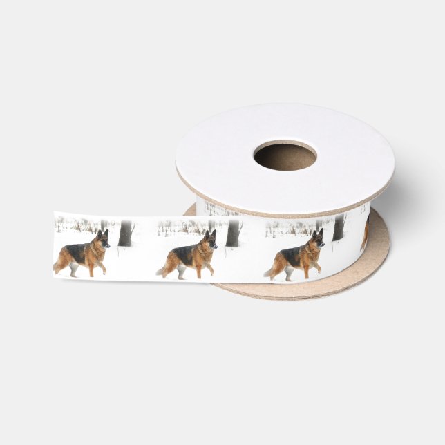 Ruban En Satin Ruban de satin de berger allemand (Bobine)