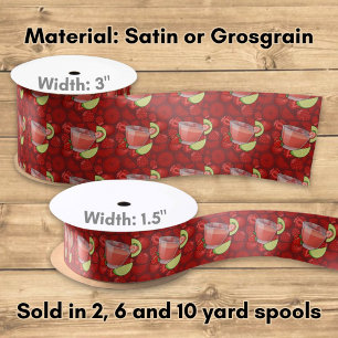 Ruban En Satin Ruban de satin de Daiquiri aux fraises