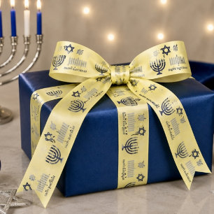 Ruban En Satin Ruban de satin pour menorah de Hanukkah
