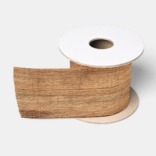 Ruban En Satin Ruban de satin ton bois clair rustique