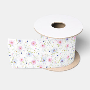 Ruban En Satin ruban des fleurs de printemps