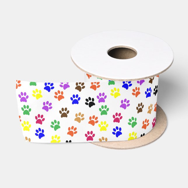 Ruban En Satin ruban des pattes de chat (Bobine)