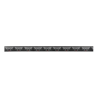 Ruban En Satin Ruban d'impression en plume de Lot wabanaki double