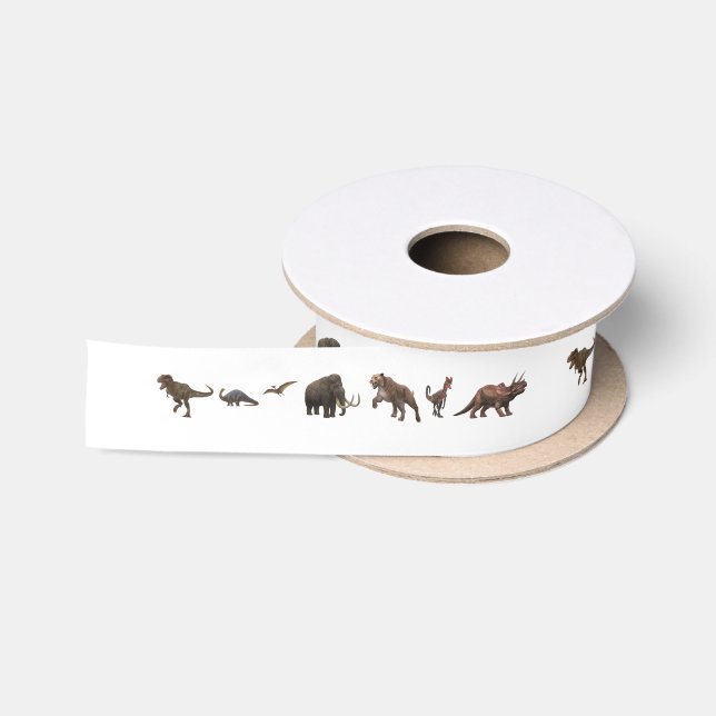 Ruban En Satin Ruban Dinosaures 3D (Bobine)