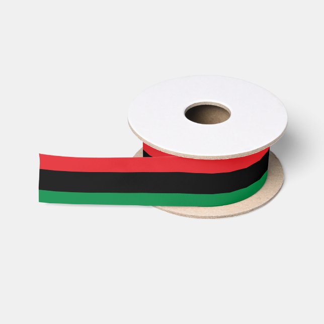 Ruban En Satin Ruban drapeau panafricain et afro-américain de l'U (Bobine)