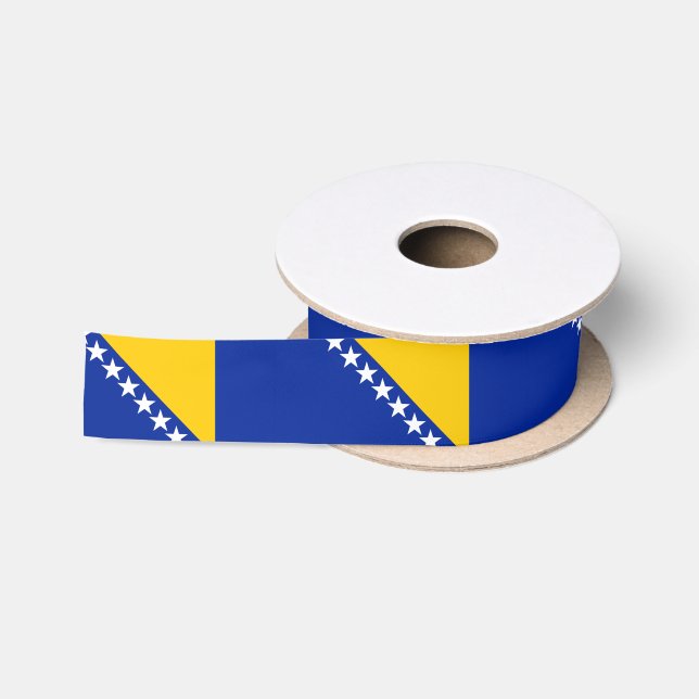 Ruban En Satin ruban du drapeau de la Bosnie-Herzégovine (Bobine)