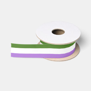 Ruban En Satin Ruban du drapeau de la Genderqueer