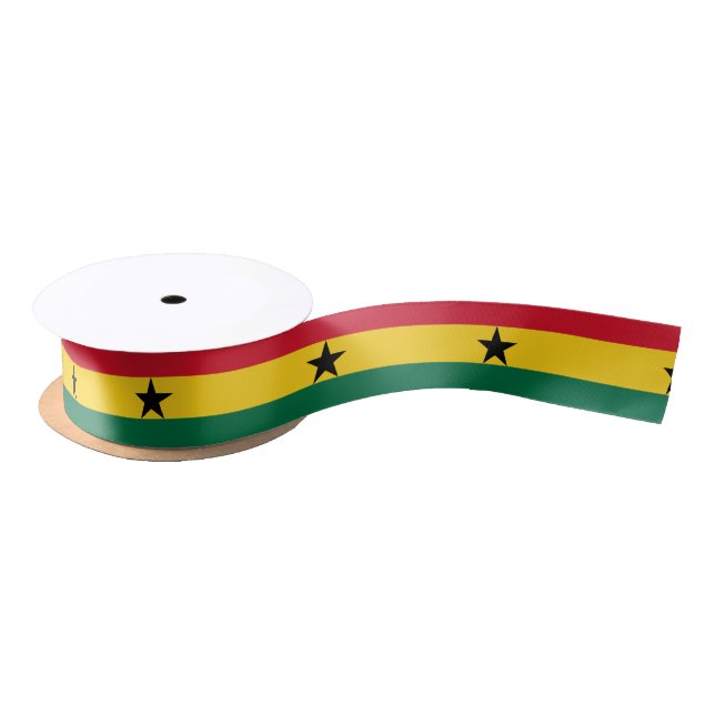 Ruban En Satin Ruban du drapeau du Ghana (Bobine)