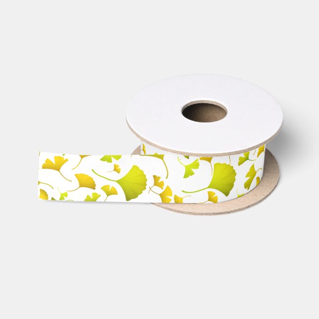 Ruban En Satin Ruban feuille de Ginkgo (Bobine)