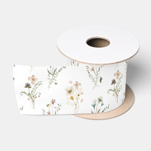 Ruban En Satin Ruban fleur sauvage (Bobine)