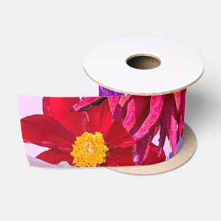 Ruban En Satin ruban floral, ruban floral rose,