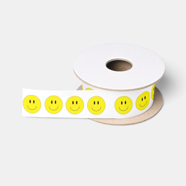 Ruban En Satin Ruban "Happy Face" (Bobine)