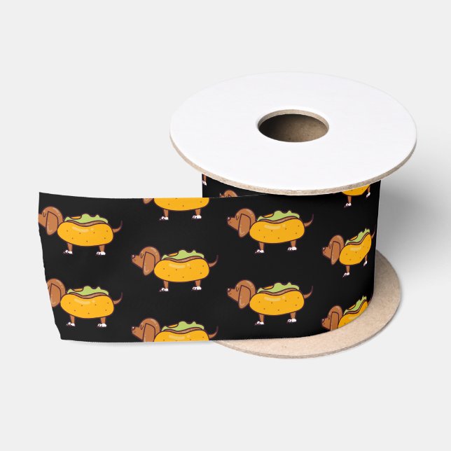 Ruban En Satin Ruban Hot Dog Dachshund (Bobine)