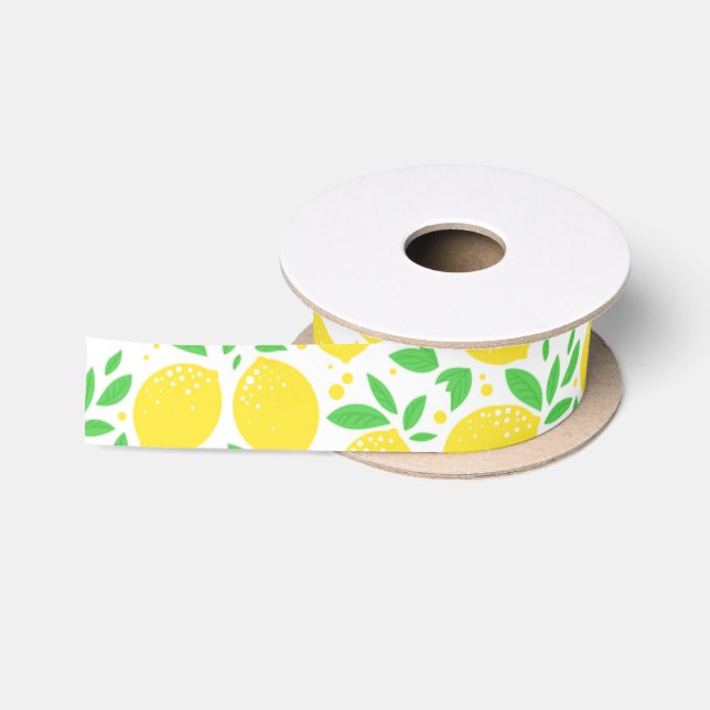 Ruban En Satin Ruban jaune citron (Bobine)