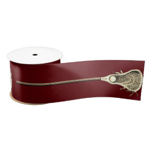 Ruban En Satin Ruban Lacrosse Maroon Satin
