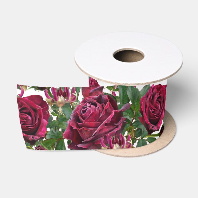 Ruban En Satin Ruban Mariage Rose Bourgogne (Bobine)