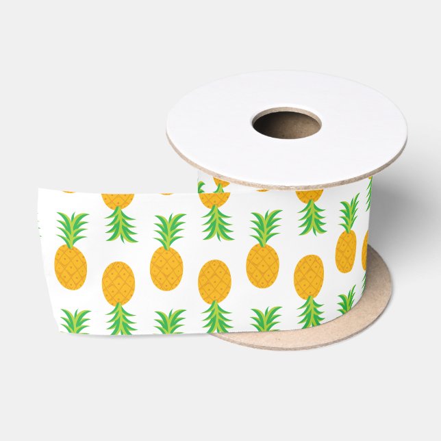 Ruban En Satin Ruban Motif ananas amusant (Bobine)