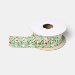 Ruban En Satin Ruban Motif Noël Sloth