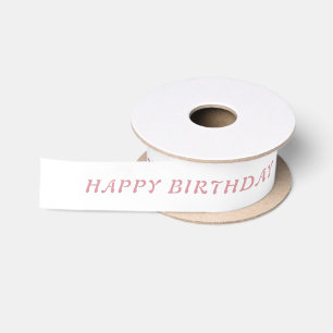 Ruban En Satin Ruban Or Rose Anniversaire avec nom