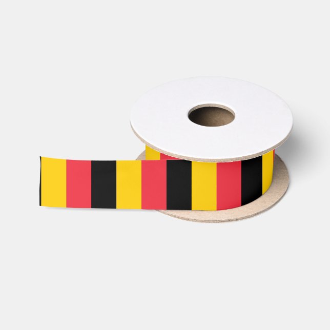 Ruban En Satin Ruban patriotique avec drapeau de Belgique (Bobine)