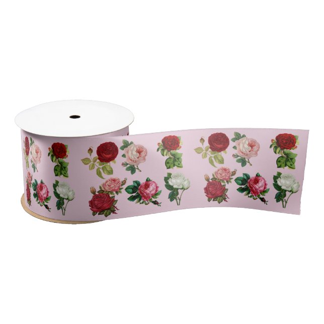 Ruban En Satin ruban rose (Bobine)