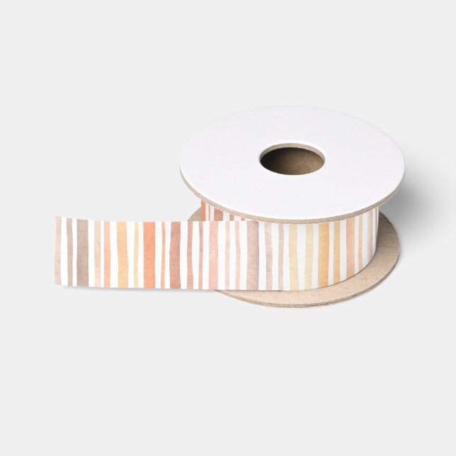 Ruban En Satin Ruban Satin Bande D'Aquarelle Automne (Bobine)
