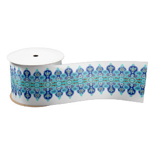 Ruban En Satin Ruban Satin bleu et turquoise