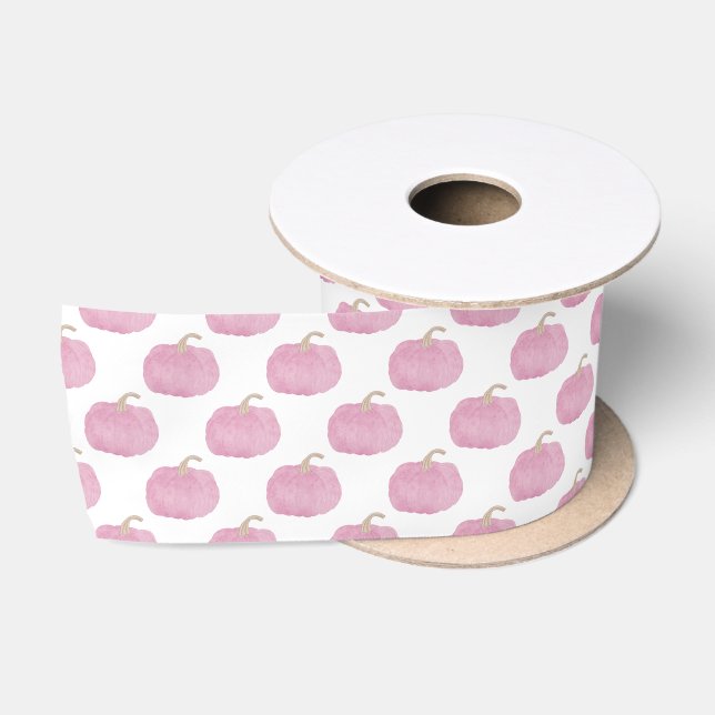 Ruban En Satin Ruban Satin Chute Citrouille rose (Bobine)