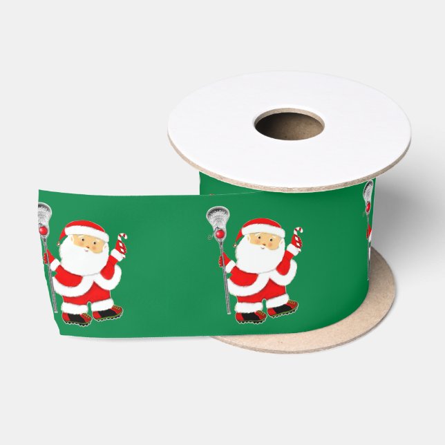 Ruban En Satin Ruban satin de Noël de crosse (Bobine)