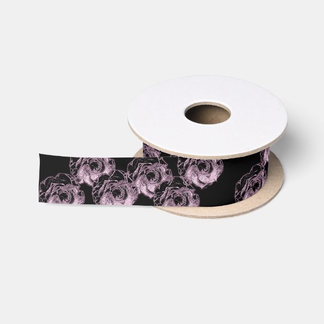 Ruban En Satin ruban satin rose goth roses (Bobine)