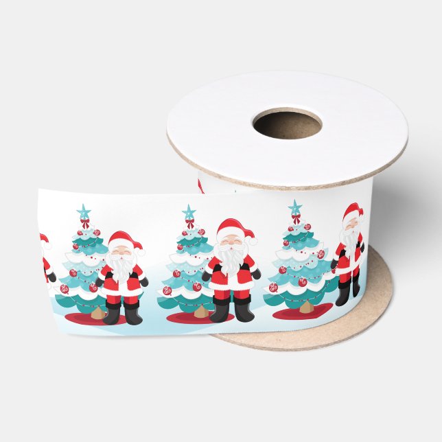 Ruban En Satin Ruban Satin Santa Claus (Bobine)