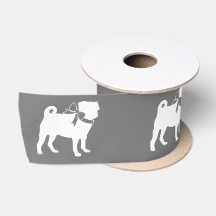 Ruban En Satin Ruban satiné Chien carlin Chien Puppy