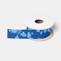 Ruban simple Aqua et Blue Snowflake olympique