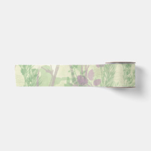 Ruban En Satin Ruban vert et pourpre d'aquarelle