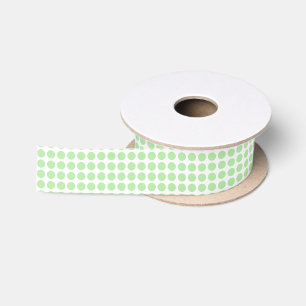 Ruban En Satin Ruban vert mou de pois