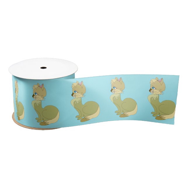 Ruban En Satin Rubans Chats Mignons (Bobine)