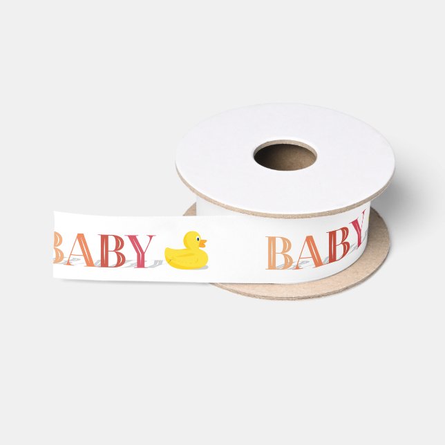 Ruban En Satin Rubans de Baby shower en caoutchouc sophistiqués (Bobine)