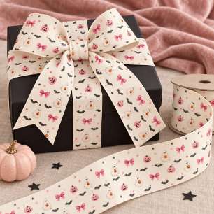 Ruban En Satin Rubans Halloween Pinkoween Fantômes et Nœuds
