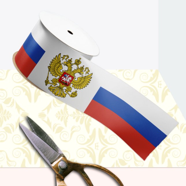 Ruban En Satin Russie Ruban, Emblème, patriotique, Drapeau russe (Créateur téléchargé)